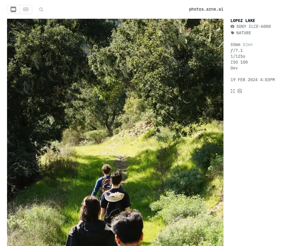 Photos website preview