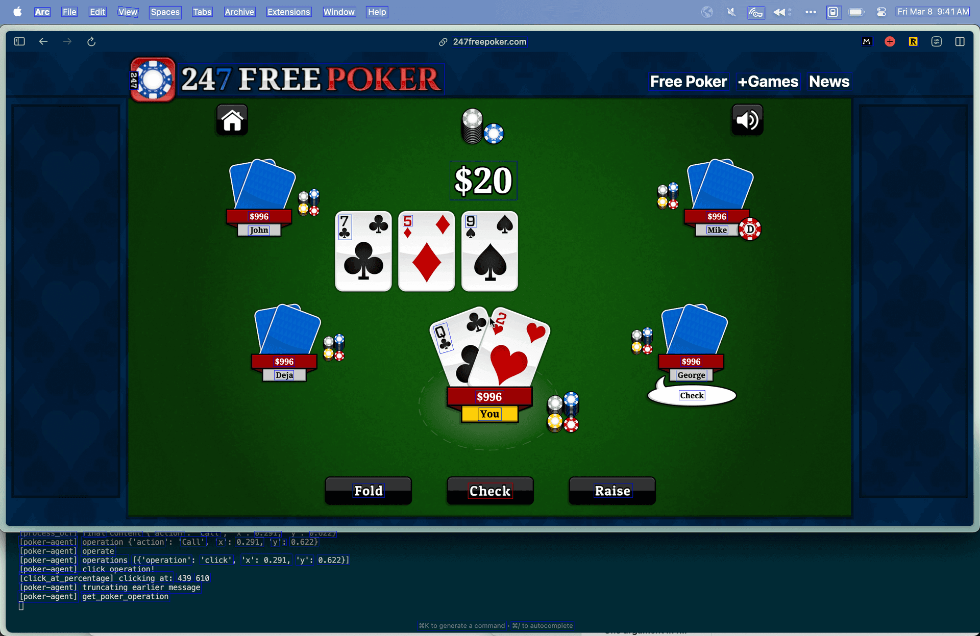Poker Bot Analysis Output