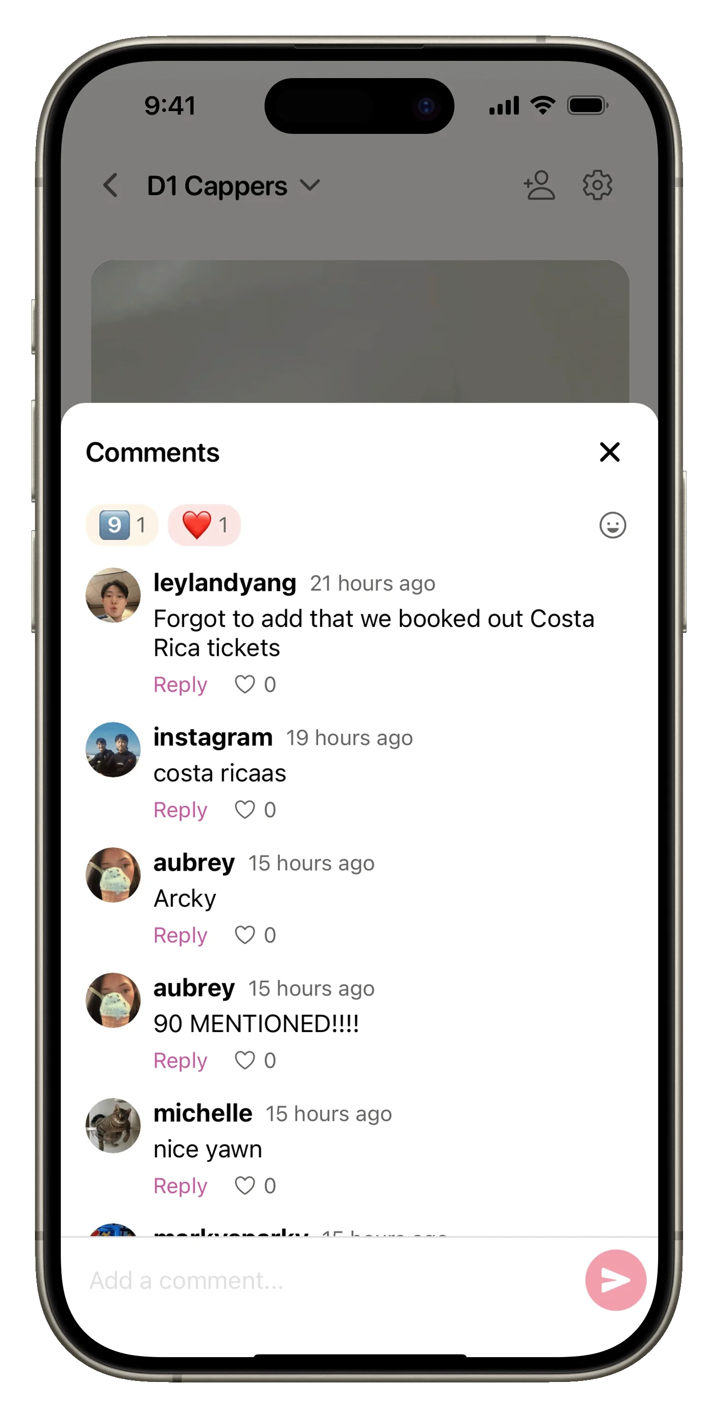 Wafflr Comments Interface