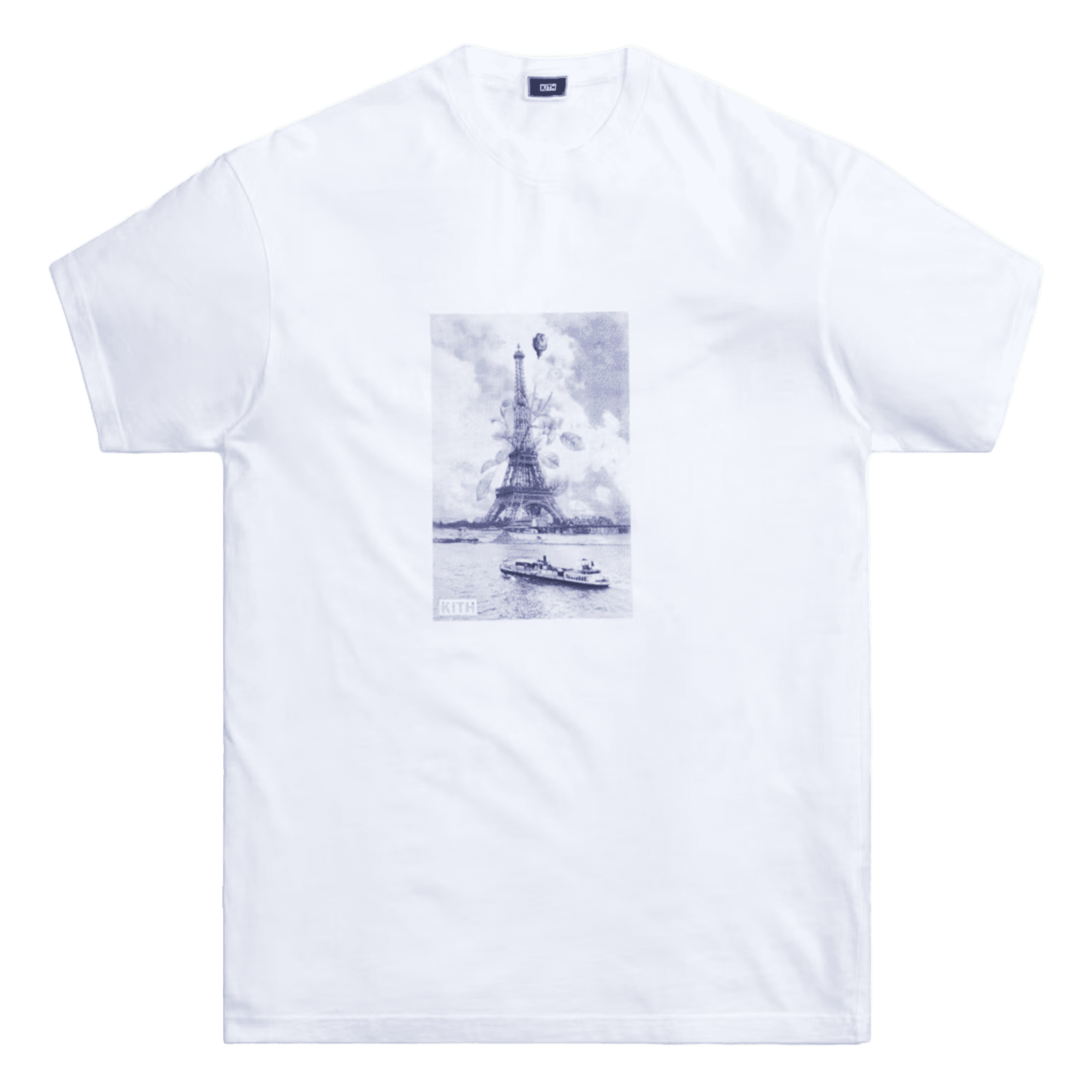 floral navy eiffel tee