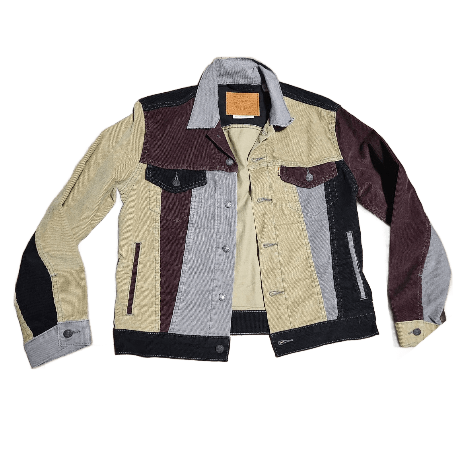 Colorblock Corduroy Trucker Jacket