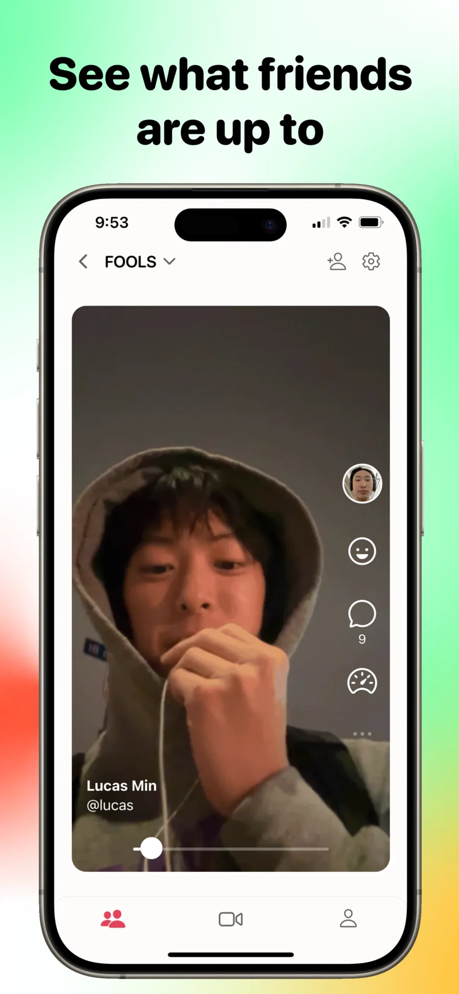 App Store screenshot of a friend's waffle playing full screen